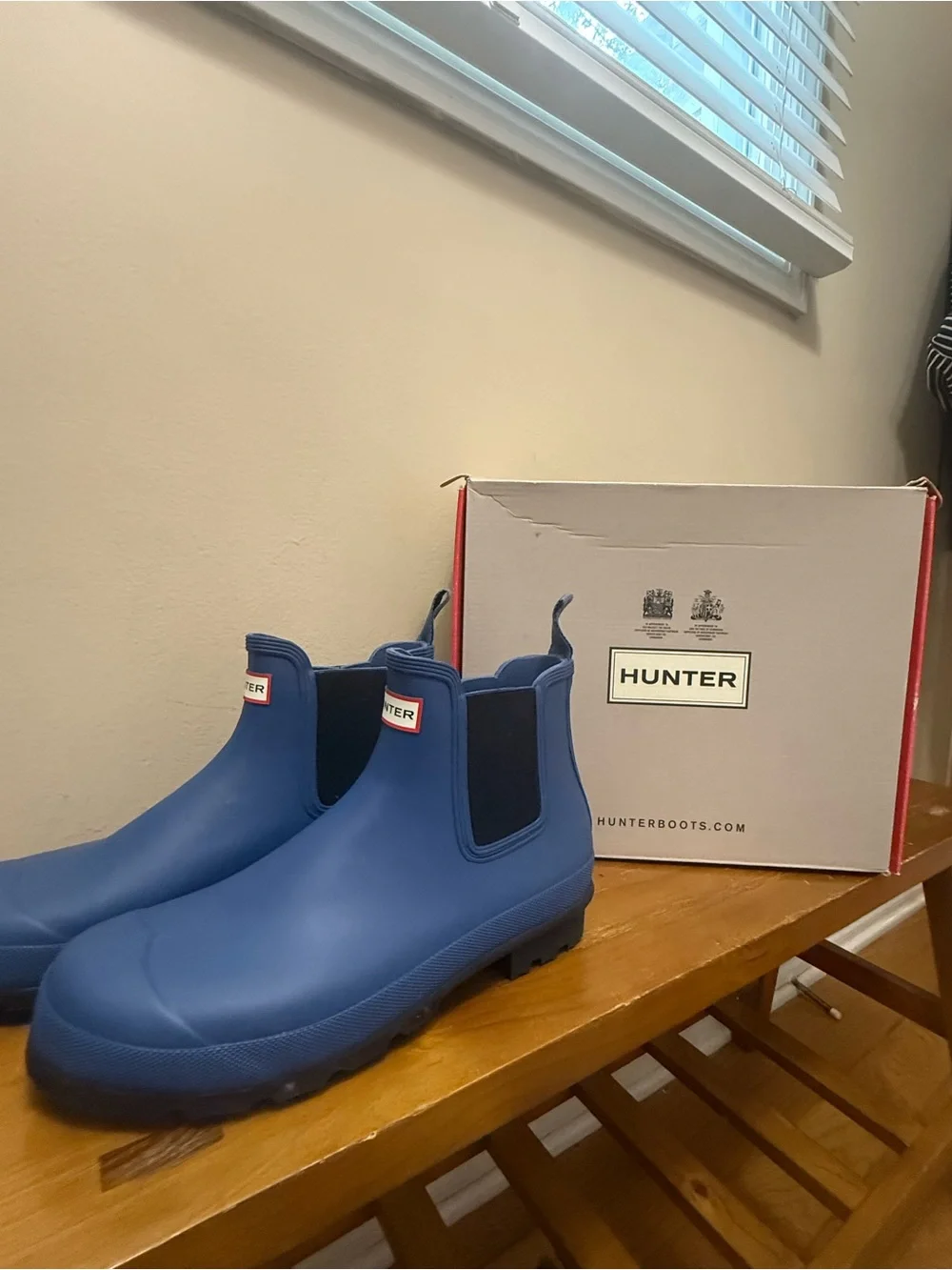 Hunter Blue Chelsea Rain Boot